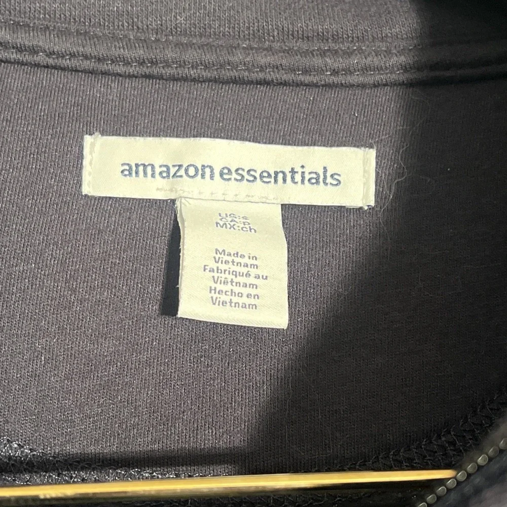 Amazon Basics Full Zipper Jacket Mens Small Black‎ Outdoor Thick